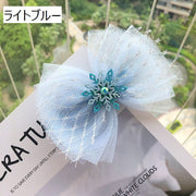 ヘアクリップ 髪留め キッズ 子供用 女の子 レディース ヘアアクセサリー リボン 雪の結晶 チュールレース メッシュ ラメ キラキラ 髪飾り ヘアアレンジ おしゃれ かわいい デイリー 普段使い 発表会 習い事 お出かけ