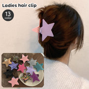 ヘアクリップ バンスクリップ 星型 スター レディース 女性用 ヘアアクセサリー 髪飾り 髪留め まとめ髪 キラキラ ラメ スパンコール風 グリッター おしゃれ かわいい ヘアアレンジ カジュアル デイリー 普段使い