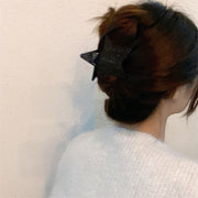 ヘアクリップ バンスクリップ 星型 スター レディース 女性用 ヘアアクセサリー 髪飾り 髪留め まとめ髪 キラキラ ラメ スパンコール風 グリッター おしゃれ かわいい ヘアアレンジ カジュアル デイリー 普段使い