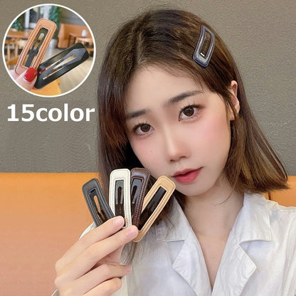 パッチン留め スリーピン ヘアピン レディース ヘアアクセサリー レザー調 商品画像
