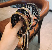 テールクリップ ヘアクリップ ラインストーン レディース ヘアアクセサリー タッセル キラキラ おしゃれ かわいい ガーリー エレガント 女性