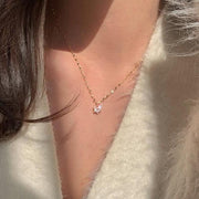ネックレス ペンダント レディース 女性 アクセサリー チェーン ラインストーン 一粒 小ぶり シルバーカラー ゴールドカラー シンプル おしゃれ かわいい きれいめ 首飾り お出かけ 普段使い ギフト プレゼント ファッション小物