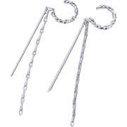イヤーカフ 片耳用 単品 レディース 女性 アクセサリー イヤカフ ノンホール チェーン ロング 揺れる 上品 華奢 エレガント ギフト プレゼント 贈り物 ファッション小物 婦人用
