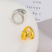 指輪 オープンリング レディース アクセサリー クロス ねじれ しずく型 大人上品 おしゃれ かわいい シンプル フェミニン エレガント ギフト プレゼント 贈り物 ファッションリング お出かけ デイリー カジュアル 服飾小物 女性用 婦人用