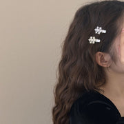 ヘアクリップ ミニ ヘアピン レディース 女性 ヘアアクセサリー 髪飾り ライトストーン パール調 かわいい おしゃれ 前髪 お出かけ 小さめ