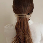 ヘアクリップ バナナクリップ レディース 女性 ヘアアクセサリー 半透明 ヘアアレンジ まとめ髪 髪留め 髪飾り きれいめ お出かけ お呼ばれ おしゃれ