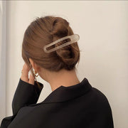 ヘアクリップ バナナクリップ レディース 女性 ヘアアクセサリー 半透明 ヘアアレンジ まとめ髪 髪留め 髪飾り きれいめ お出かけ お呼ばれ おしゃれ