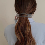 ヘアクリップ バナナクリップ レディース 女性 ヘアアクセサリー 半透明 ヘアアレンジ まとめ髪 髪留め 髪飾り きれいめ お出かけ お呼ばれ おしゃれ
