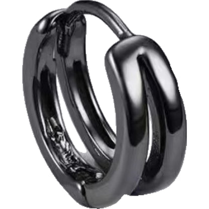 ピアス フープピアス リングピアス メンズ レディース ユニセックス ブラック10mm バリエーション画像