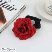 シュシュ ヘアゴム 髪ゴム レディース 女性用 ヘアアクセサリー 髪留め 髪飾り 薔薇 花 フラワー 可愛い おしゃれ 華やか まとめ髪 ヘアアレンジ