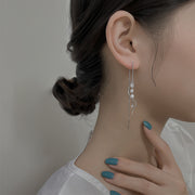 ピアス アメリカンピアス レディース アクセサリー 女性用 チェーン シルバーカラー 揺れる ゆらゆら ウェーブ 可愛い おしゃれ 上品 エレガント 記念日 誕生日 プレゼント 贈り物 ギフト ファッション小物 銀色