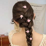 ミニヘアクリップ 単品 くちばしクリップ ヘアアクセサリー レディース 女性 髪飾り 小さめ 小ぶり フラワー 薔薇 モモ ピーチ リボン ハート シンプル 可愛い お洒落 ヘアアレンジ お出かけ 普段使い プレゼント 贈り物 プチギフト