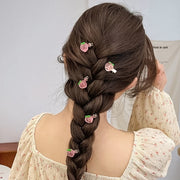 ミニヘアクリップ 単品 くちばしクリップ ヘアアクセサリー レディース 女性 髪飾り 小さめ 小ぶり フラワー 薔薇 モモ ピーチ リボン ハート シンプル 可愛い お洒落 ヘアアレンジ お出かけ 普段使い プレゼント 贈り物 プチギフト