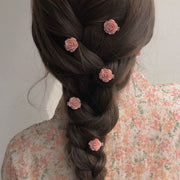 ミニヘアクリップ 単品 くちばしクリップ ヘアアクセサリー レディース 女性 髪飾り 小さめ 小ぶり フラワー 薔薇 モモ ピーチ リボン ハート シンプル 可愛い お洒落 ヘアアレンジ お出かけ 普段使い プレゼント 贈り物 プチギフト
