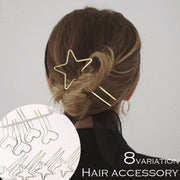 簪 かんざし Uピン レディース 女性 ヘアアクセサリー 髪飾り ヘアピン 髪留め まとめ髪 U字コーム ヘアスティック 星 スター ハート 単色 おしゃれ かわいい カジュアル 大きめ お出かけ パーティ プレゼント ギフト 金色 銀色