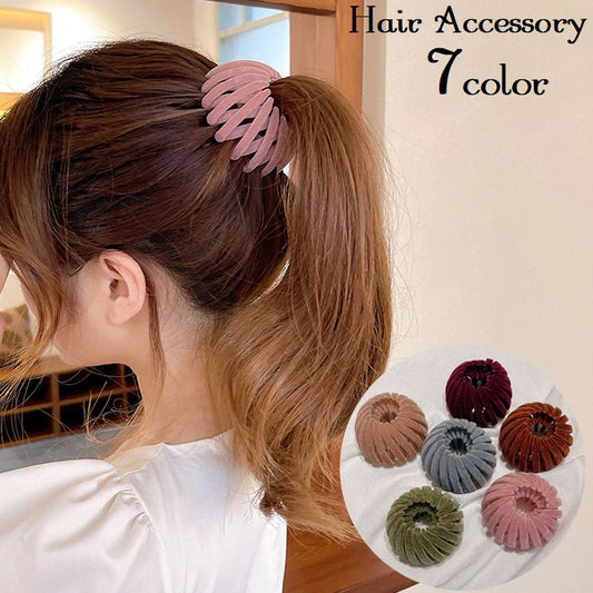 ヘアクリップ ヘアリング風 レディース 髪飾り ヘアアクセサリー ポニーテール 商品画像