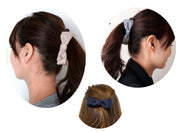 ヘアクリップ バナナクリップ ヘアアクセサリー レディース リボン 無地 単色 髪留め 髪飾り まとめ髪 ヘアアレンジ おしゃれ かわいい フェミニン 上品 シンプル 普段使い オフィス お出かけ デート カジュアル デイリー 女性用 婦人用 ファッション小物