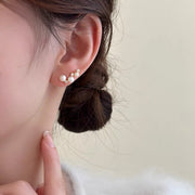 ピアス レディース アクセサリー 耳飾り パール風 フェイクパール ラインストーン おしゃれ かわいい 可愛い シンプル パーティー イベント キラキラ プレゼント ギフト