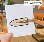 ヘアクリップ 単品 1個 レディース ヘアアクセサリー 髪飾り 髪留め ヘアアレンジ チェック柄 白黒 楕円形 波 可愛い おしゃれ カジュアル 女性 婦人 外出 お出掛け