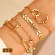ブレスレット セット レディース アクセサリー 腕輪 チェーンブレスレット ゴールドカラー シルバーカラー 重ね付け ボールチェーン ロープチェーン スタイリッシュ バングル おしゃれ 華奢
