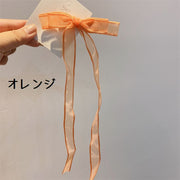 ヘアクリップ 1ペア ヘアアクセサリー キッズ 子ども 子供 女の子 女児 髪留め 髪飾り 編み込み ヘアアレンジ ロング リボン