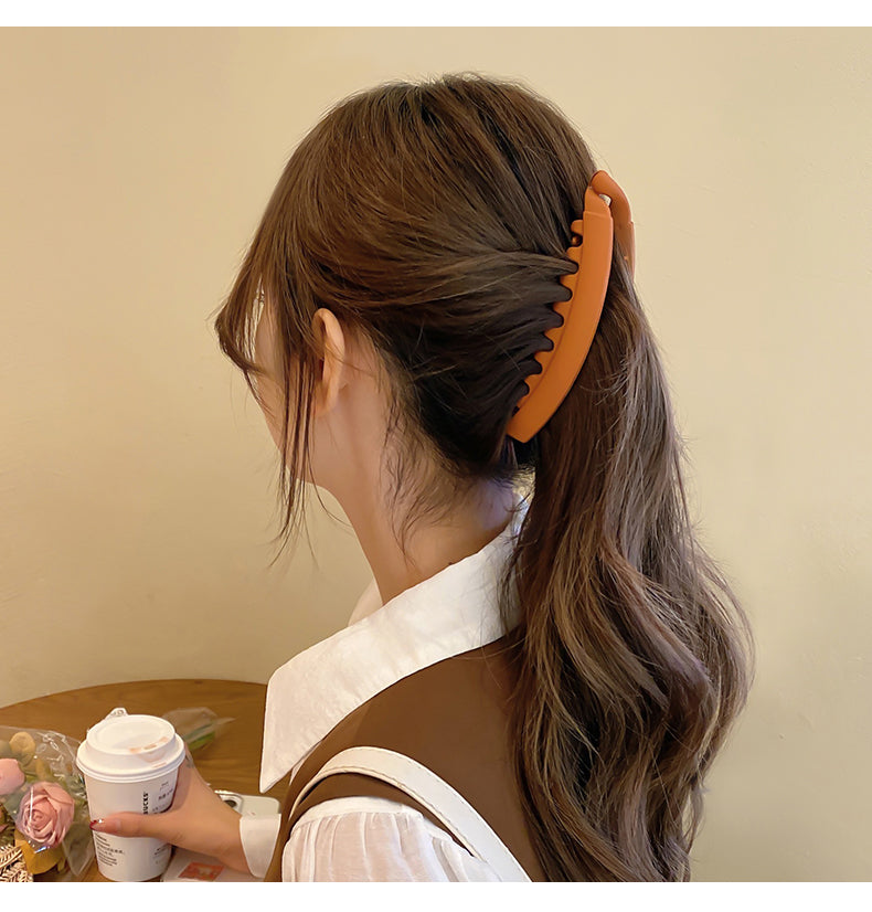 ヘアクリップ バナナクリップ ヘアアクセサリー レディース シンプル 無地 商品画像5