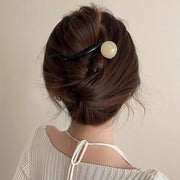 ヘアクリップ バナナクリップ レディース ヘアアクセサリー 髪留め 髪飾り ヘアアレンジ まとめ髪 クロス パール調