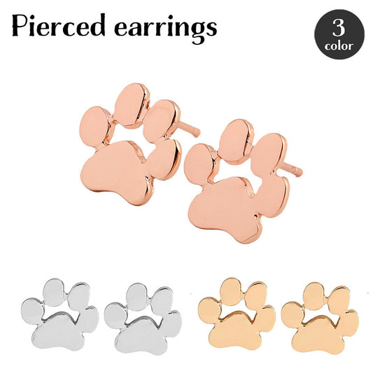 スタッドピアス レディース アクセサリー 肉球 猫 ネコ 商品画像
