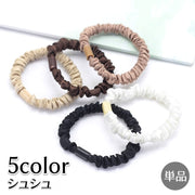 シュシュ 単品 ヘアゴム ヘアアクセサリー レディース 女性用 髪留め 髪飾り まとめ髪 ポニーテール 細め カラバリ豊富 デイリー 可愛い おしゃれ 婦人用 ヘアアレンジ
