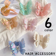 バンスクリップ ヘアクリップ ヘアアクセサリー レディース 蝶々 バタフライ ヘアアレンジ 髪飾り 髪留め かわいい おしゃれ きれいめ フェミニン 大きめ 華やか 光沢感 簡単 ファッション小物 女性用 婦人用