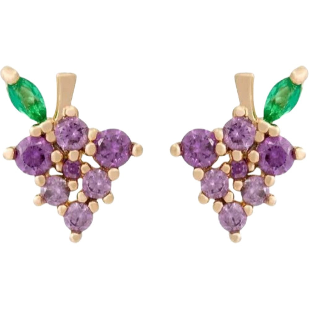 ピアス スタッドピアス レディース アクセサリー プレゼント 果物 ブドウ バリエーション画像