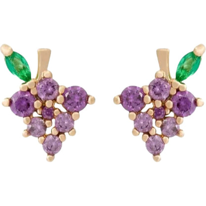 ピアス スタッドピアス レディース アクセサリー プレゼント 果物 ブドウ バリエーション画像