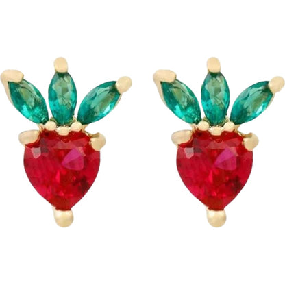 ピアス スタッドピアス レディース アクセサリー プレゼント 果物 イチゴ バリエーション画像