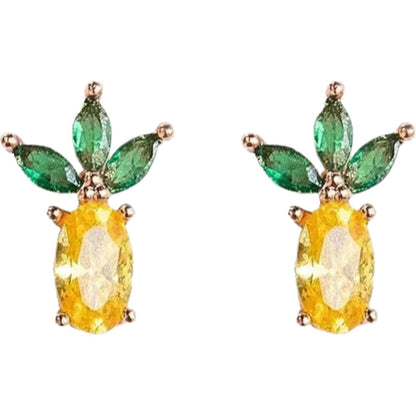 ピアス スタッドピアス レディース アクセサリー プレゼント 果物 パイナップル バリエーション画像
