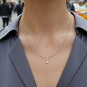 ネックレス 3連 重ね付け風 レディース 女性 華奢 細い アクセサリー 首飾り チェーン アクセント ファッション小物 おしゃれ かわいい プレゼント ギフト シンプル 高見え