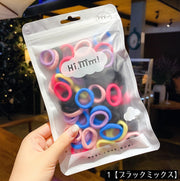 ヘアゴム リングゴム パイルゴム 約50個セット 子供 キッズ 女の子 ヘアアクセサリー 小さめ カラフル ミックス シンプル ソフト ヘアアレンジ まとめ髪 可愛い たっぷり