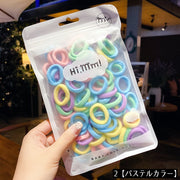 ヘアゴム リングゴム パイルゴム 約50個セット 子供 キッズ 女の子 ヘアアクセサリー 小さめ カラフル ミックス シンプル ソフト ヘアアレンジ まとめ髪 可愛い たっぷり
