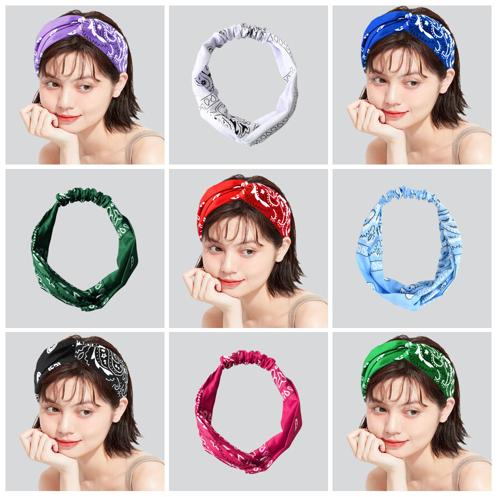 ヘアバンド ヘッドバンド カチューム バンダナ柄 ヘアアクセサリー レディース 商品画像2