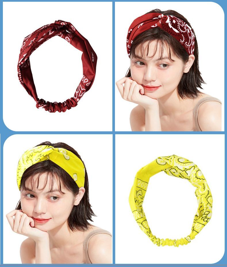 ヘアバンド ヘッドバンド カチューム バンダナ柄 ヘアアクセサリー レディース 商品画像3