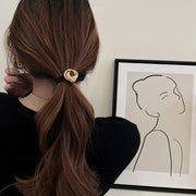 ヘアゴム ヘアアクセサリー レディース 女性用 髪ゴム 単品 ゴールドカラー メタル モチーフ 髪飾り 髪留め ヘアアレンジ ポニーテール 上品 かわいい おしゃれ デイリー お出かけ 普段使い