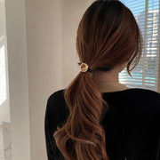 ヘアゴム ヘアアクセサリー レディース 女性用 髪ゴム 単品 ゴールドカラー メタル モチーフ 髪飾り 髪留め ヘアアレンジ ポニーテール 上品 かわいい おしゃれ デイリー お出かけ 普段使い