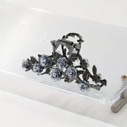 バンスクリップ レディース 女性 ヘアアクセサリー ニュアンス ウェーブ 大きめ シンプル かわいい きれいめ 上品 エレガント バラ 薔薇 おしゃれ まとめ髪 ヘアアレンジ 大人女子