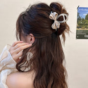 ヘアクリップ バンスクリップ レディース ヘアアクセサリー リボン 髪留め まとめ髪 ヘアアレンジ おしゃれ フェミニン 大人かわいい