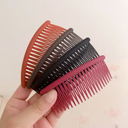 Eコーム 髪留め レディース 女性 ヘアアクセサリー ファッション雑貨 幅広 横長 無地 ブラック ブラウン オフホワイト ブルー シンプル カジュアル フェミニン ガーリー 可愛い キュート おしゃれ シック ライトフォーマル