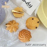 ヘアクリップ ミニ くちばしクリップ レディース 女性 子供 女の子 キッズ ヘアアクセサリー 髪飾り クッキー お菓子 かわいい おしゃれ 前髪 お出かけ 小さめ