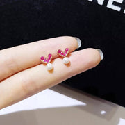ピアス スタッドピアス レディース 女性 アクセサリー フェイクパール ラインストーン ハート 小さめ 小ぶり 揺れる かわいい おしゃれ