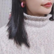 ハーフフープピアス C型 レディース アクセサリー 耳飾り 女性用 大きめ キャンディカラー カジュアル 可愛い おしゃれ 服飾雑貨 プレゼント 贈り物 ギフト 誕生日