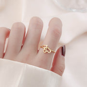 指輪 オープンリング フリーサイズ 単品 アクセサリー レディース 女性 リング シルバーカラー ゴールドカラー ハート シンプル 上品 可愛い おしゃれ 存在感 贈り物 誕生日 ギフト 普段使い プレゼント ファッション小物