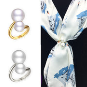 スカーフリング アクセサリー レディース 女性用 スカーフ留め スカーフクリップ フェイクパール おしゃれ 上品 シンプル 簡単 お出かけ フォーマル セレモニー ギフト プレゼント 贈り物 入学式 卒業式 参観日 婦人用 ファッション小物