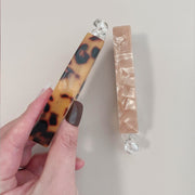バナナクリップ レディース ヘアクリップ ヘアアクセサリー べっ甲風 ポニーテール まとめ髪 大理石風 天然石風 シェル調 きれいめ かわいい おしゃれ 女性 大人女子 ヘアアレンジ